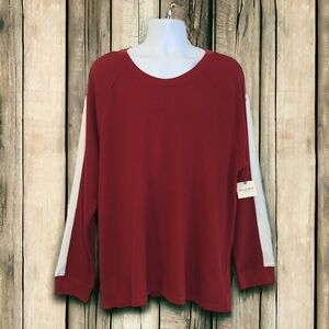 Arizona Jean Company Men's Long Sleeve Crew Neck Thermal Biking Red NWT Size XXL